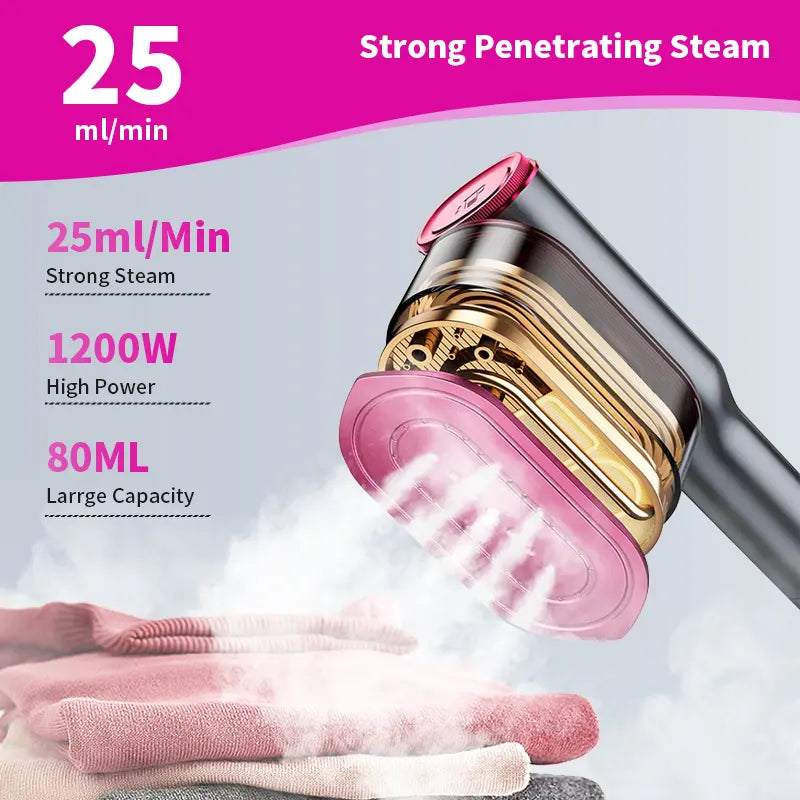 Dr.Flash Garment Steamer portable clothes steamer with LED display and 90-degree swivel handle