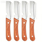 Wooden-Handled Vegetable & Fruit Peeler - Stainless Steel Blade with Built-In Bottle Opener, Ergonomic Kitchen Tool