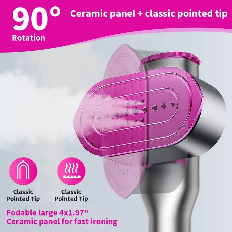 Dr.Flash Garment Steamer portable travel iron with LED display and swivel handle