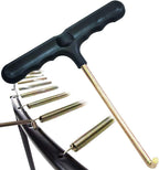 Trampoline spring pull tool with T-hook design for easy and safe trampoline spring installation and removal