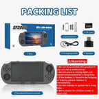SF3000 Retro Handheld Game Console with 4.5 Inch IPS Screen 3000Mah Battery & 16GB TF Card for Boys Gift Gaming & Accessories Game Cables Cool Gadgets Boys Box Compact Game Console Retro Game Consoles Gamer Gifts for Him Portable Retro Game Console