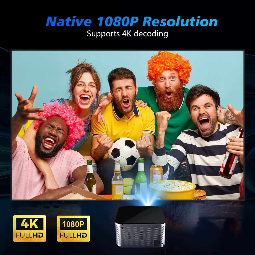 Android 11 4K Smart Projector 580ANSI 1920*1080P Full HD Wifi6 BT5.0 Allwinner H713 Voice Control Home Cinema Theater