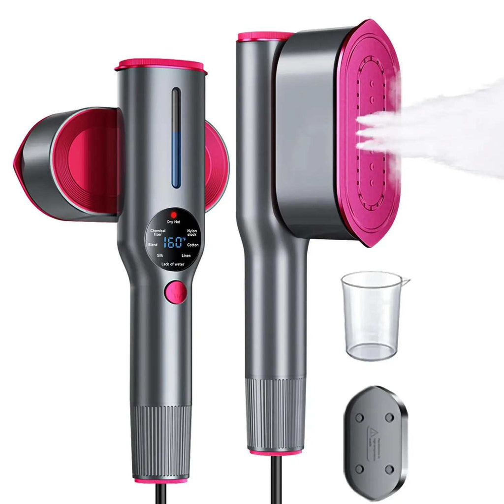 Dr.Flash Garment Steamer portable travel iron with LED display and 90° swivel handle