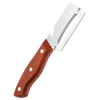 Wooden-Handled Vegetable & Fruit Peeler - Stainless Steel Blade with Built-In Bottle Opener, Ergonomic Kitchen Tool