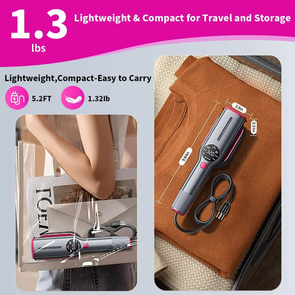 Dr.Flash portable garment steamer with LED display and 90° swivel handle for clothes steaming and ironing
